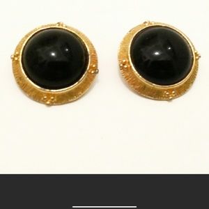 Vintage Jean & Kuniko Onyx and Gold